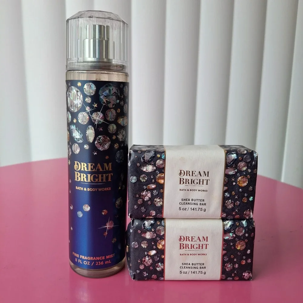 Bath & Body Works DREAM BRIGHT Fragrance Mist & Soap Set 3 Piece Bundle